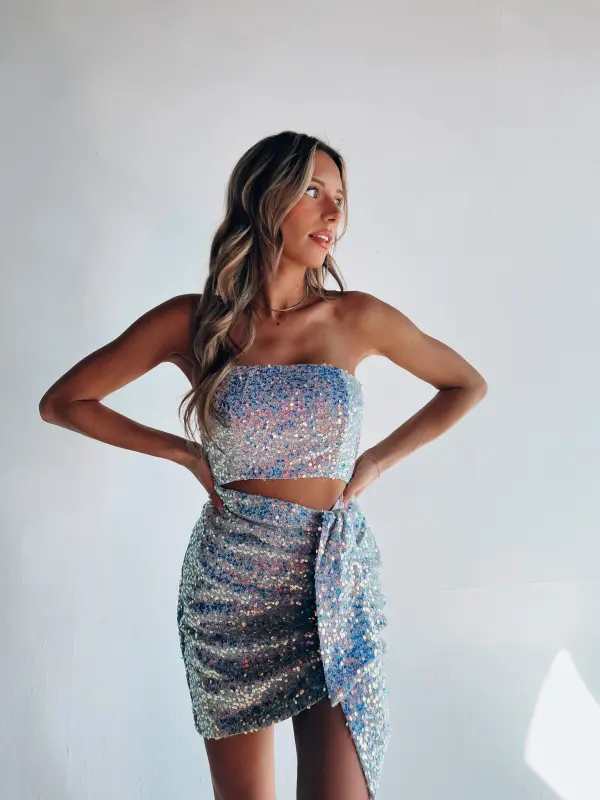 Stevie Lilac Mini Sequin Dress